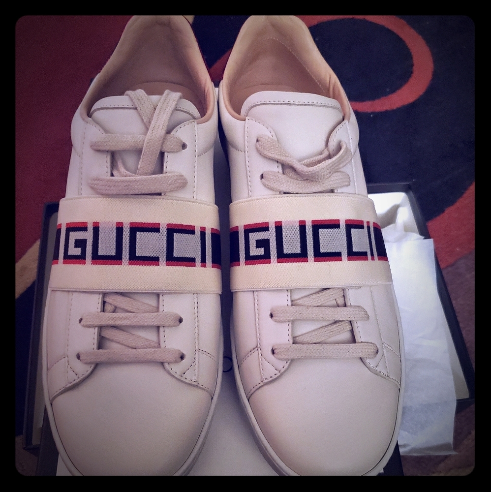 Ace Gucci Stripe Leather Sneaker